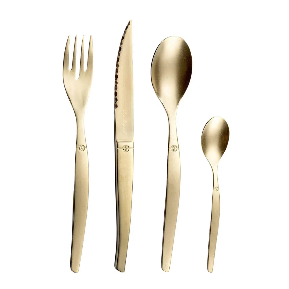 Lou Laguiole Jet bestikksett 16 deler champagne