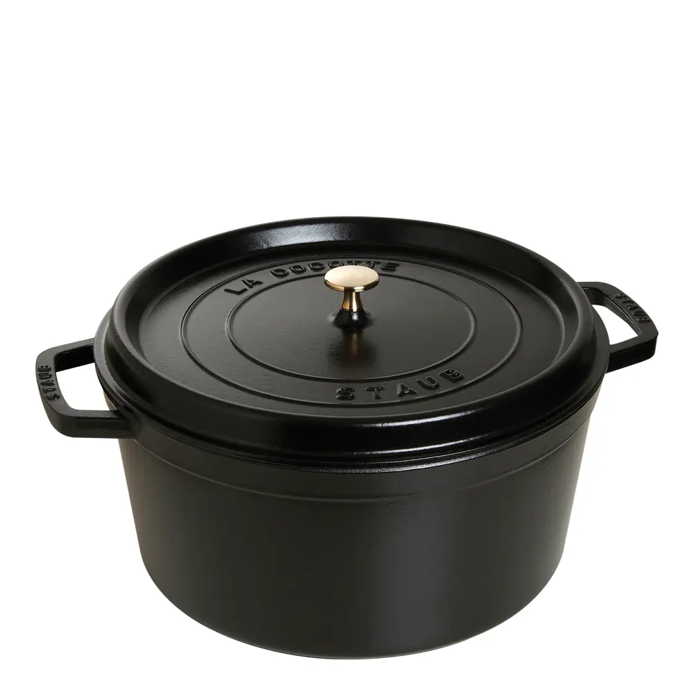 Staub Støpejernsgryte 12,6L rund svart