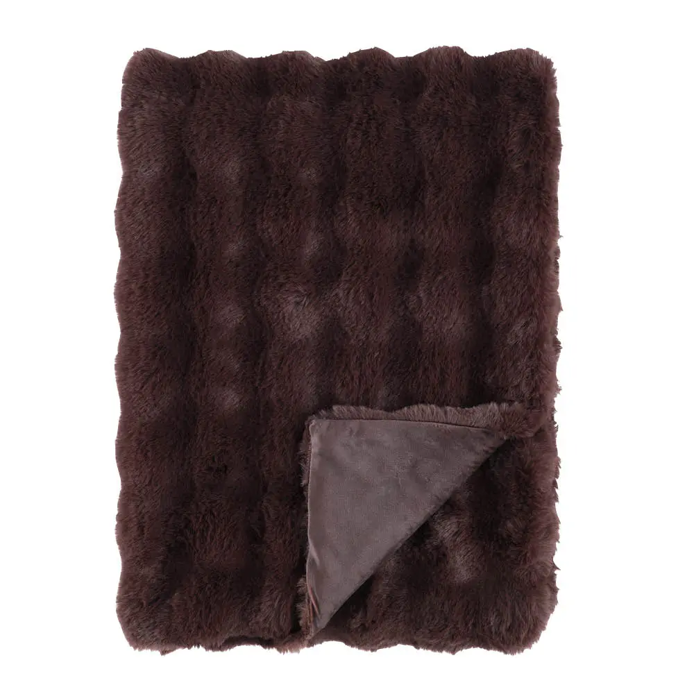 Fanni K Aava pledd 127x152 cm espresso