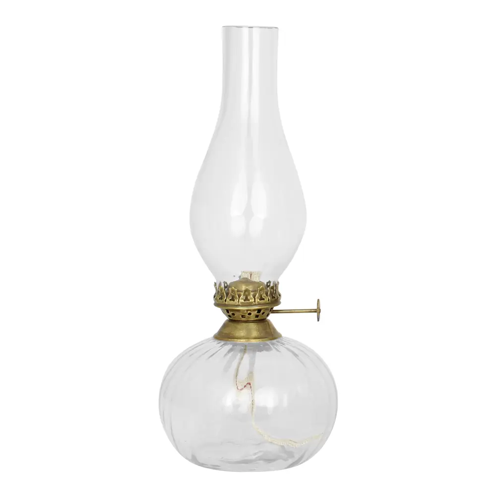 Strömshaga Elisabeth fotogenlampe rund 28 cm klar/messing