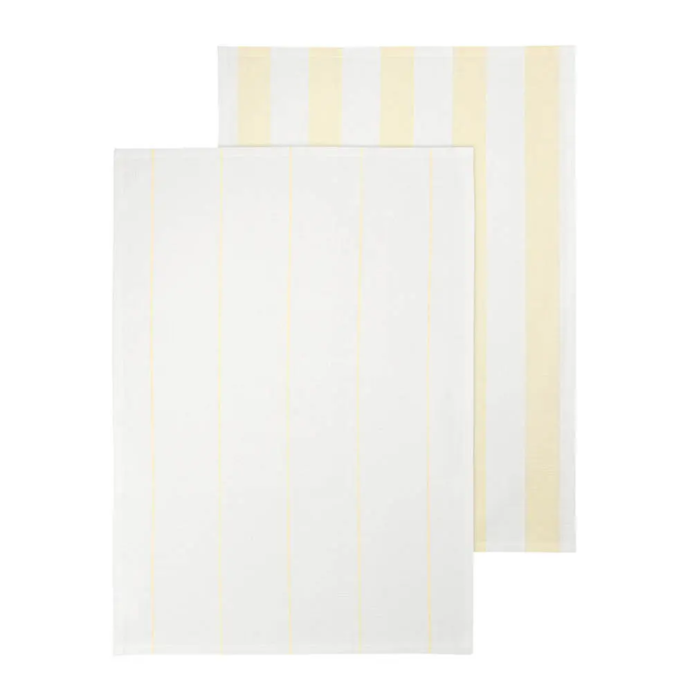 Blomus Taulo kjøkkenhåndkle 70x50 cm 2 stk hvit/gul
