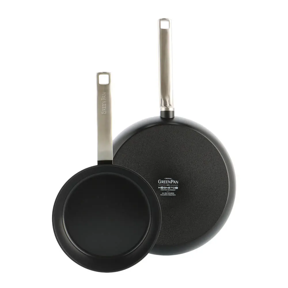 GreenPan Evolution keramisk stekepannesett 2 stk 20/28 cm svart