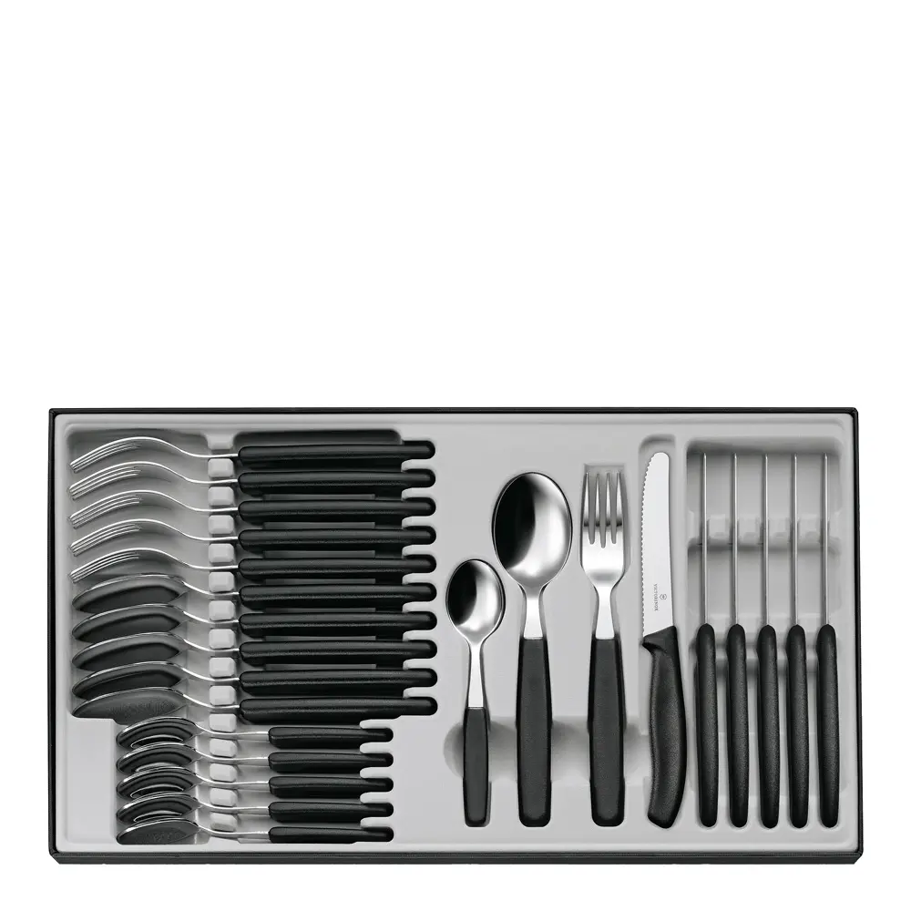 Victorinox Swiss Classic bestikksett 24 deler svart