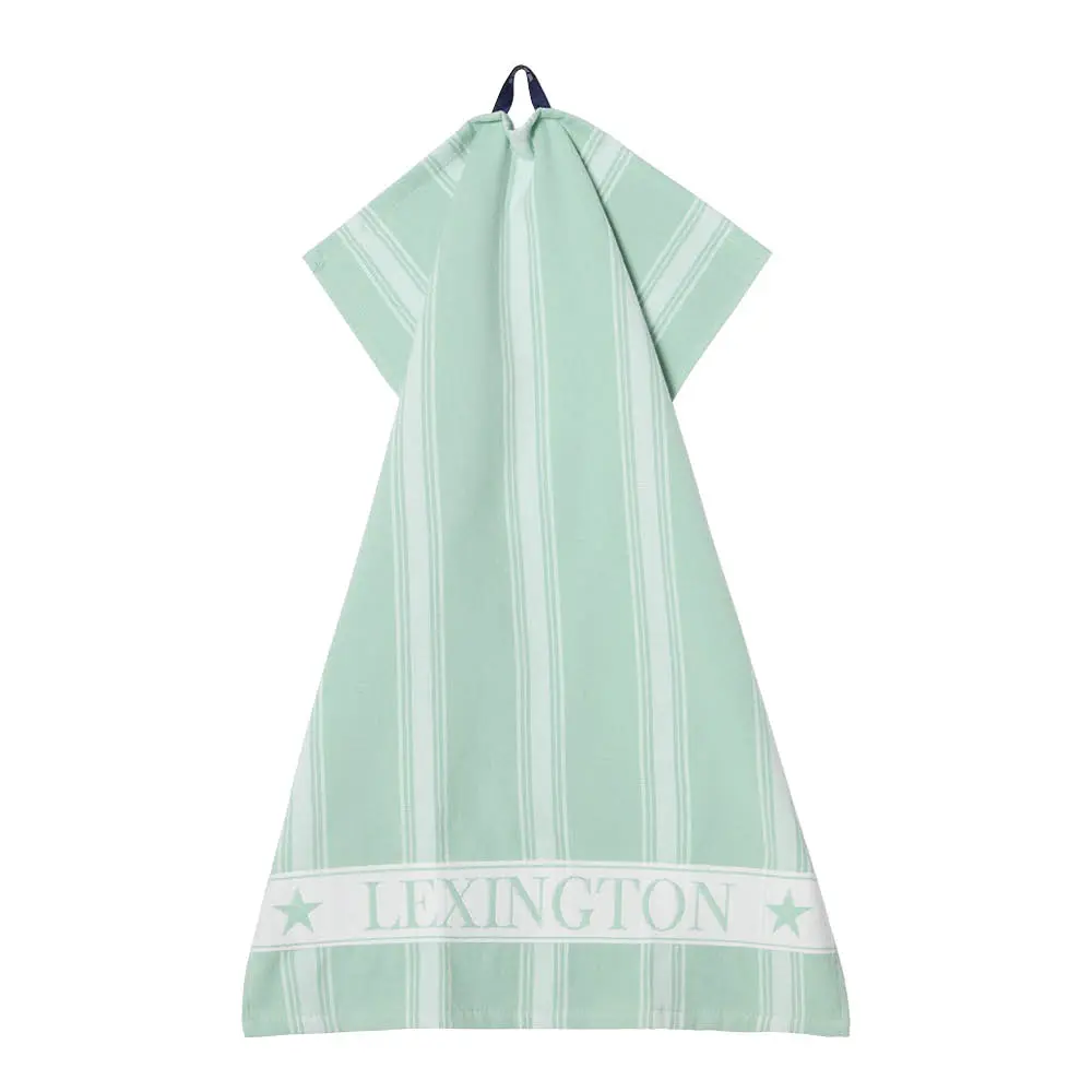 Lexington Kjøkkenhåndkle bomullsfrotté 50x70 cm grønn/hvit