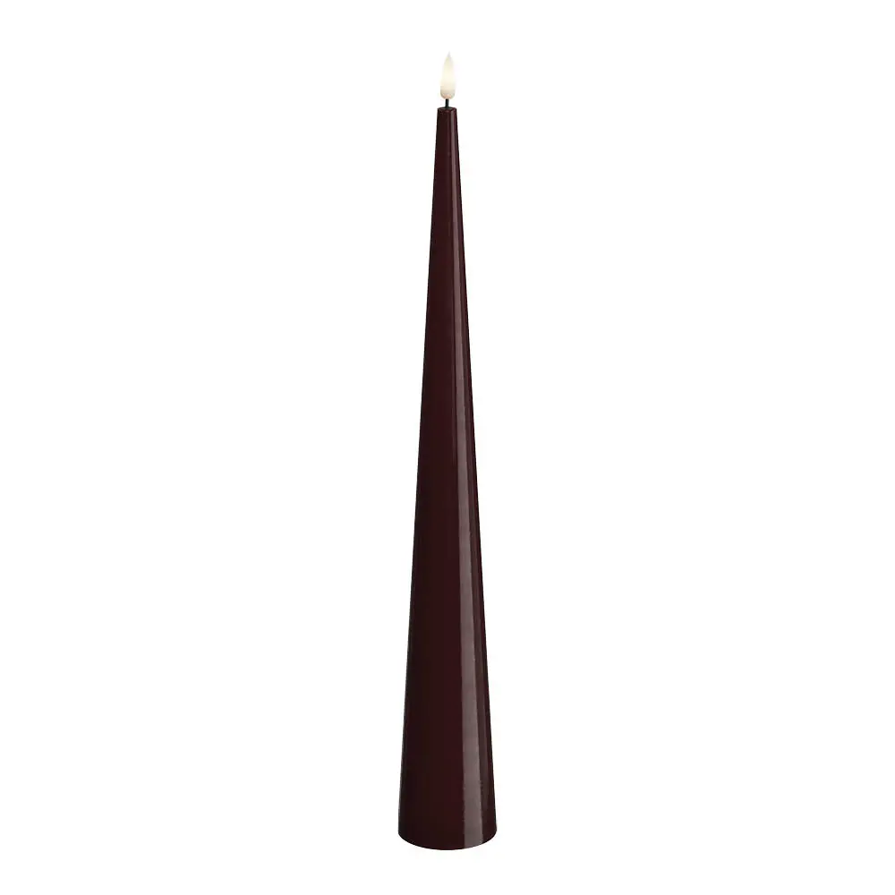 DeluxeHomeart LED kjeglelys 5 x 38 cm bordaux rød