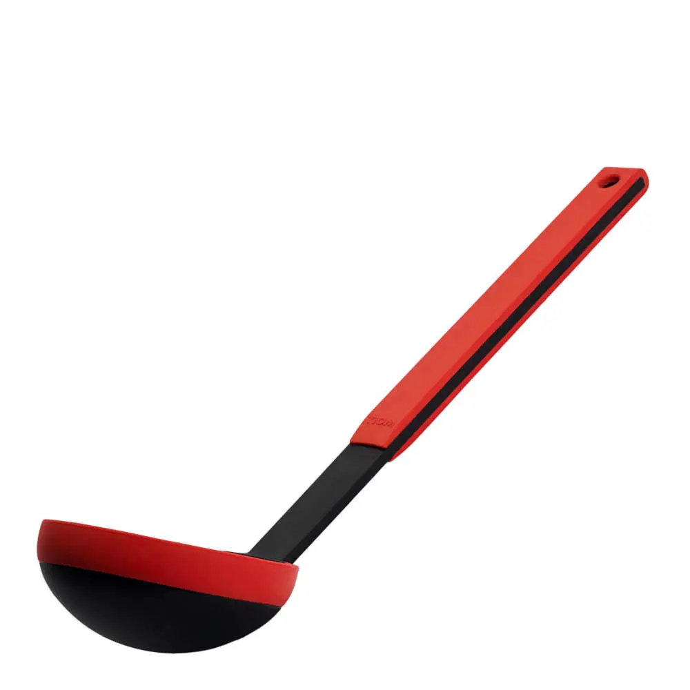 Woll Cook It suppe øse 32 cm svart/rød