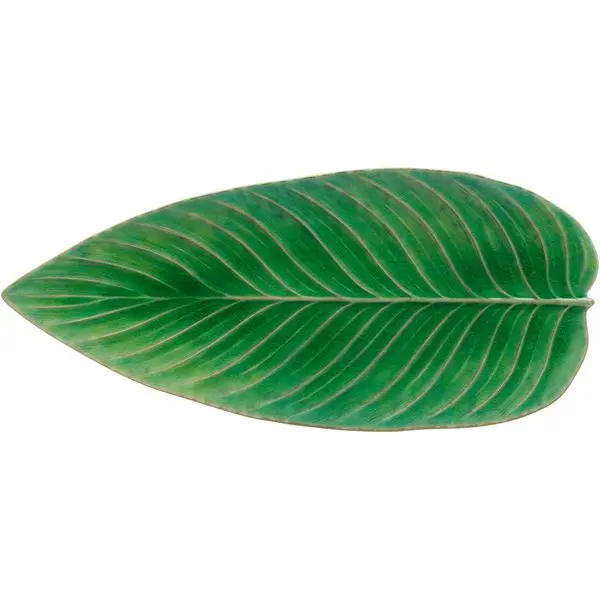 Costa Nova Riviera serveringsfat avlang Løv 40x17 cm grønn/svart