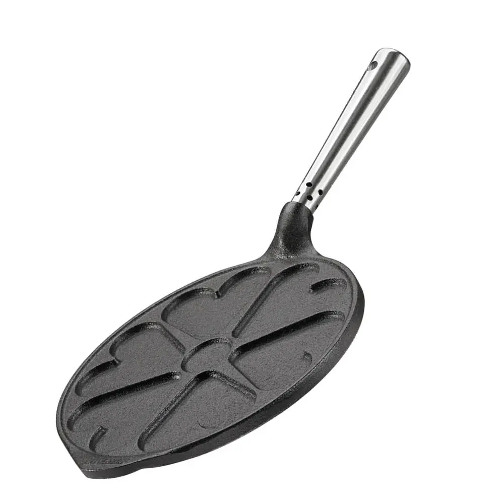 Skeppshult Professional hjerteformet lappepanne med stål håndtak 23 cm støpejern