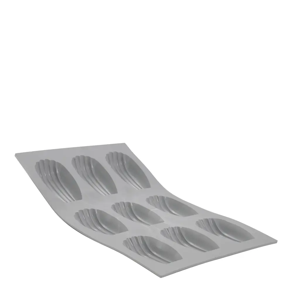 de Buyer Elastomoule bakeform for 9 madeleine grå