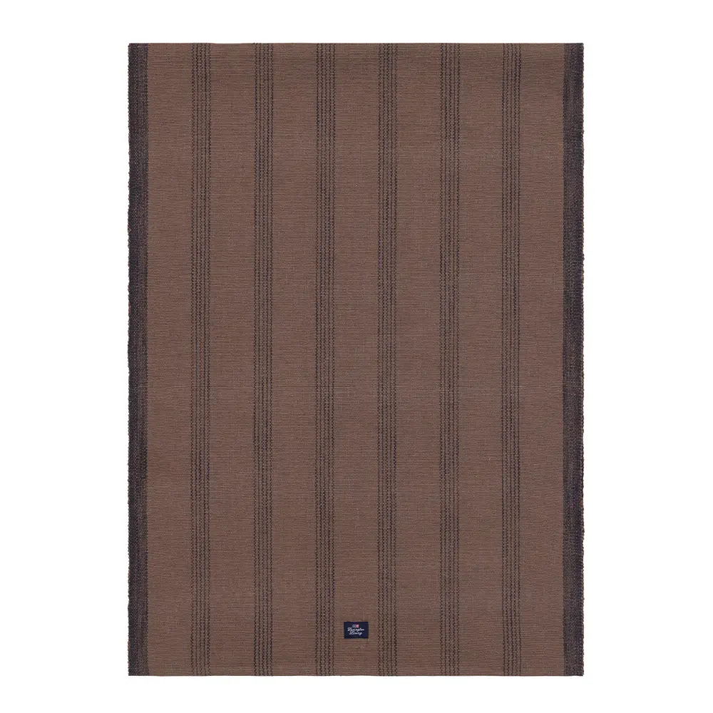 Lexington Stripete løpere i bomull 150x50 cm brun/svart