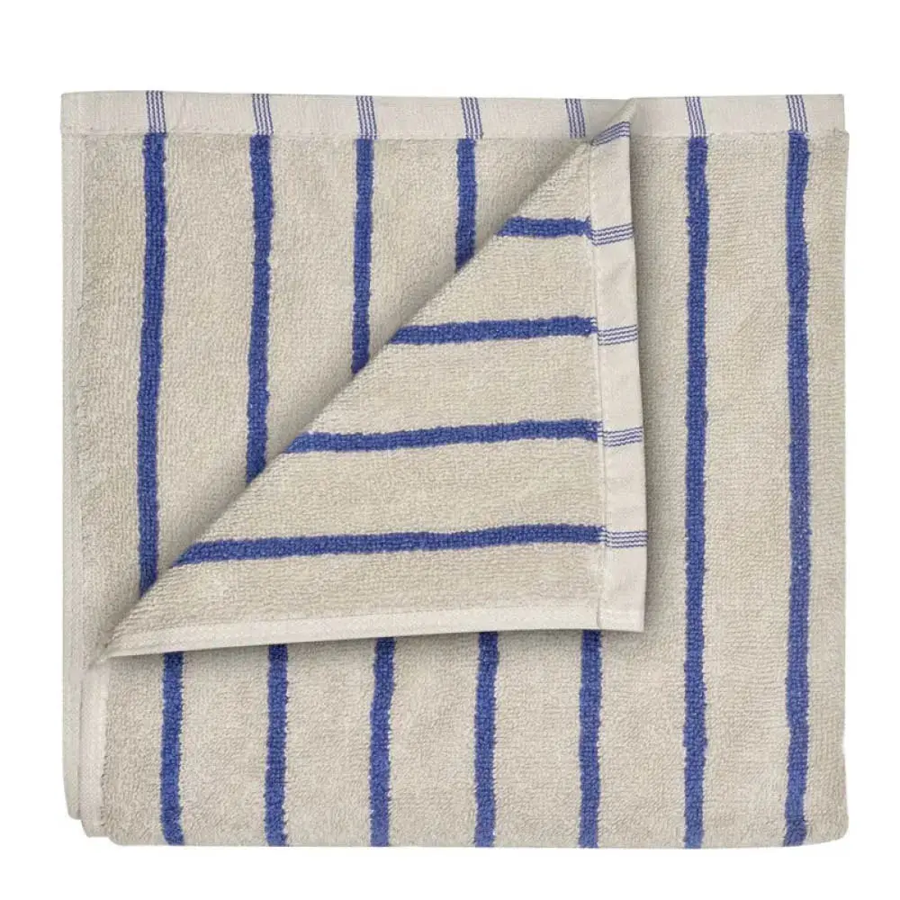 Blomus Arto håndhåndkle 100x50 cm beige/blå tynne striper