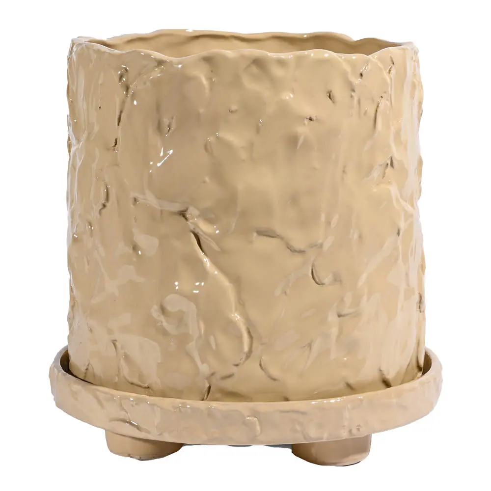 ByOn Muddy krukke L 23x23,5 cm beige