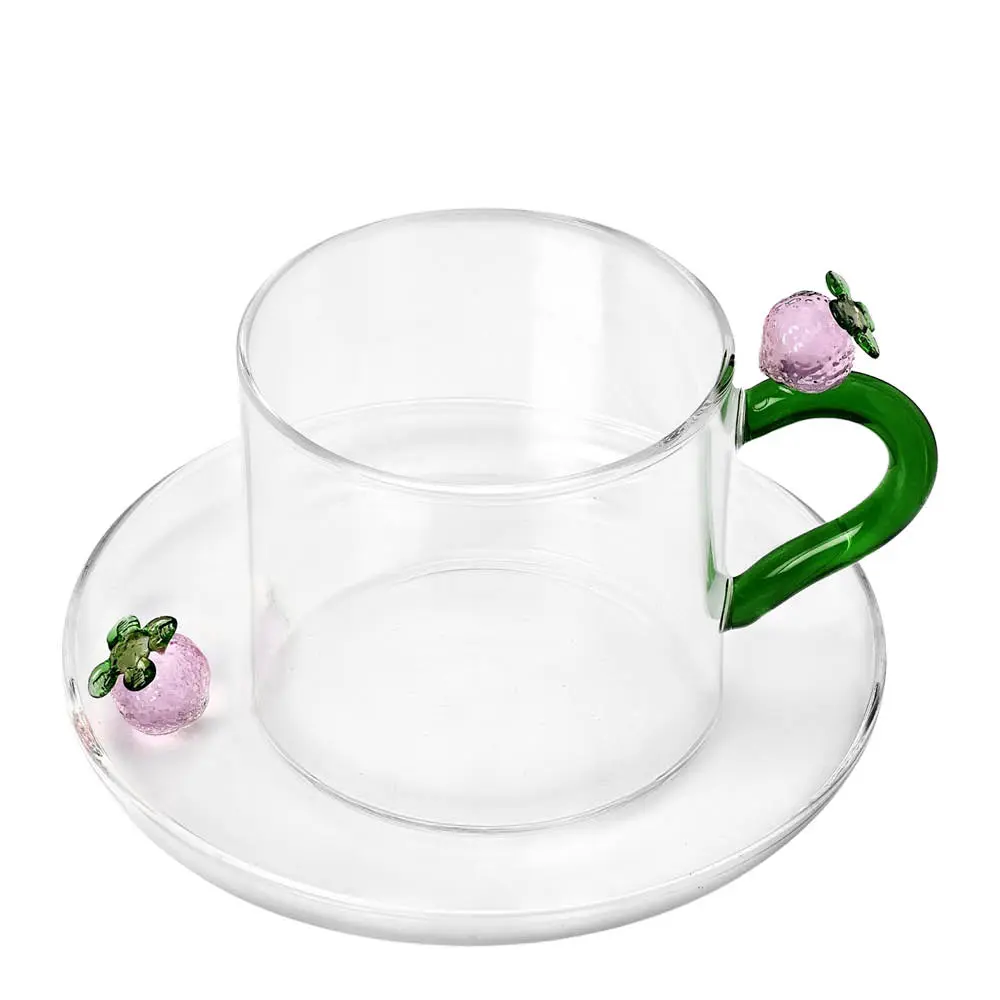 Ichendorf Milano Fruits & Flowers tekopp med skål 30 cl jordbær