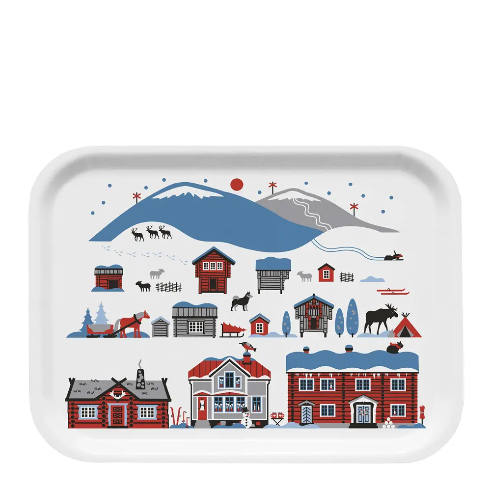 Citronelles Scandinavian Mountains frokostbrett 27x20 cm winter mountains
