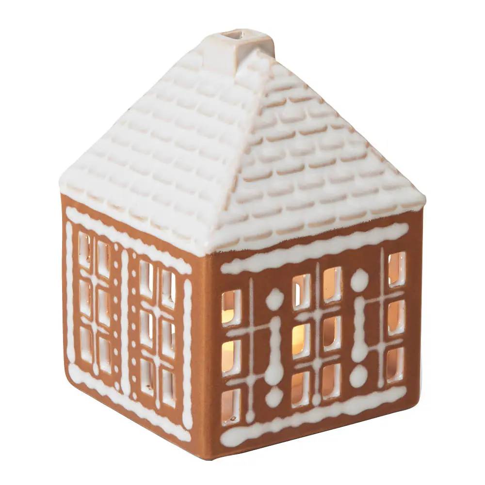 Kähler Pepperkakehus lyshus liten 11 cm brun