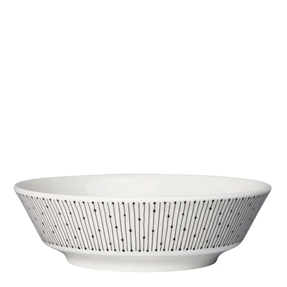 Arabia Mainio Sarastus skål 17 cm hvit/svart