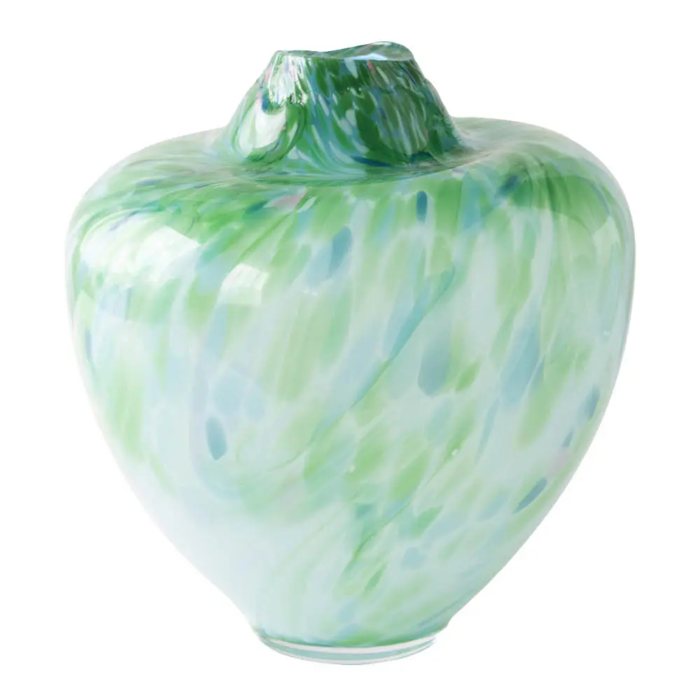 Magnor Unik skulptur kunstglass L 31 cm grønn multi
