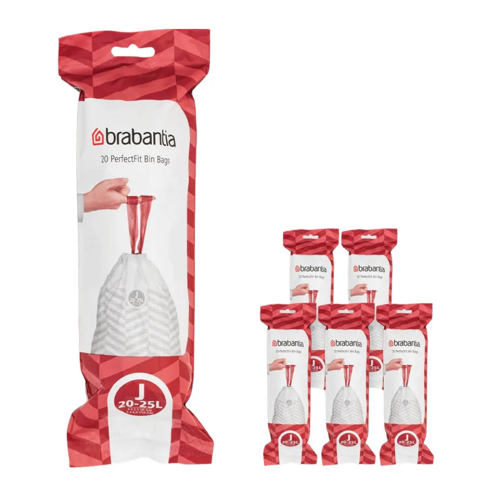 Brabantia PerfectFit avfallsposer 20–25L 120-pack kode J hvit