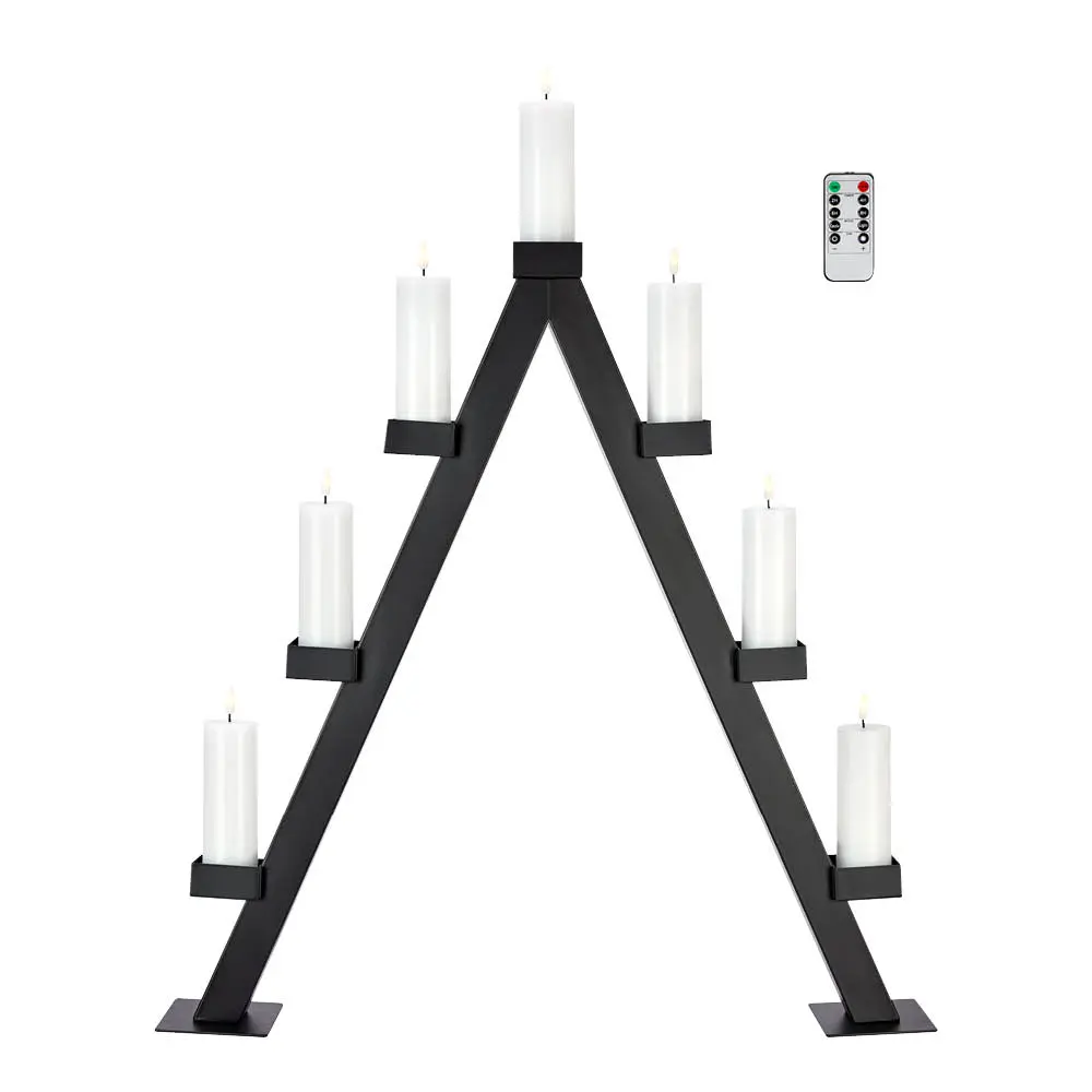 Markslöjd Arbor Lysestake 7 lys 85 cm svart