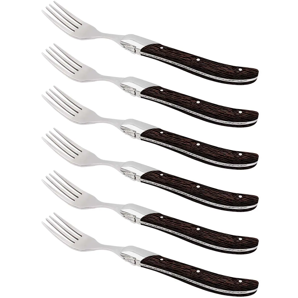 Laguiole by Hâws Biffgafler 6 deler wengetre