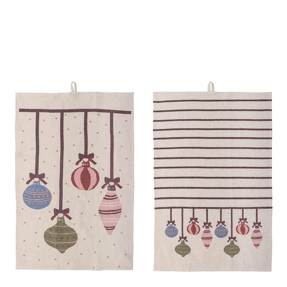 Bloomingville Ornamentia kjøkkenhåndkle 71x45 cm 2 stk multi