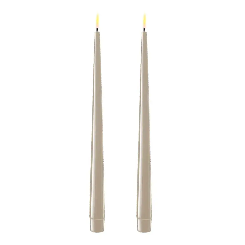DeluxeHomeart Middagslys Led 28 cm 2 stk sand