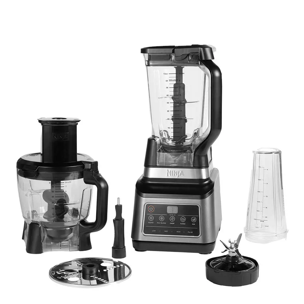 Ninja 3-i-1 foodprocessor m/auto iQ 21/1,8+0,7L svart/sølv