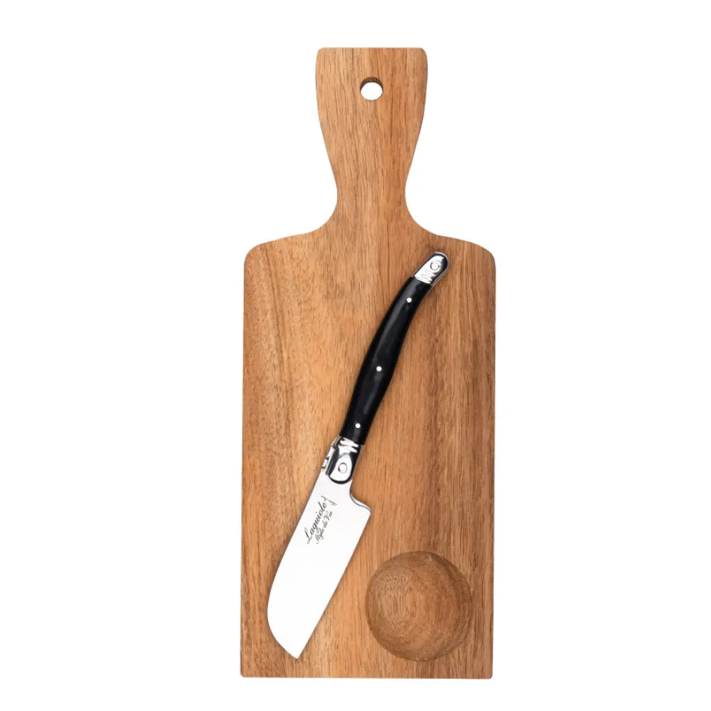 Laguiole Style de Vie Skjærebrett/ostekniv santoku 2 stk svart