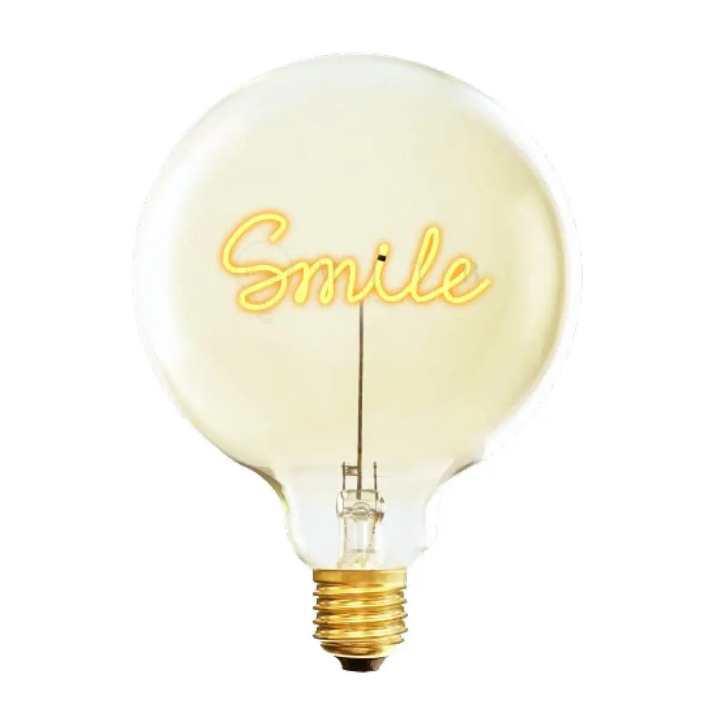 Elements Lighting MITB lyspære LED 17 cm Smile ravfarget