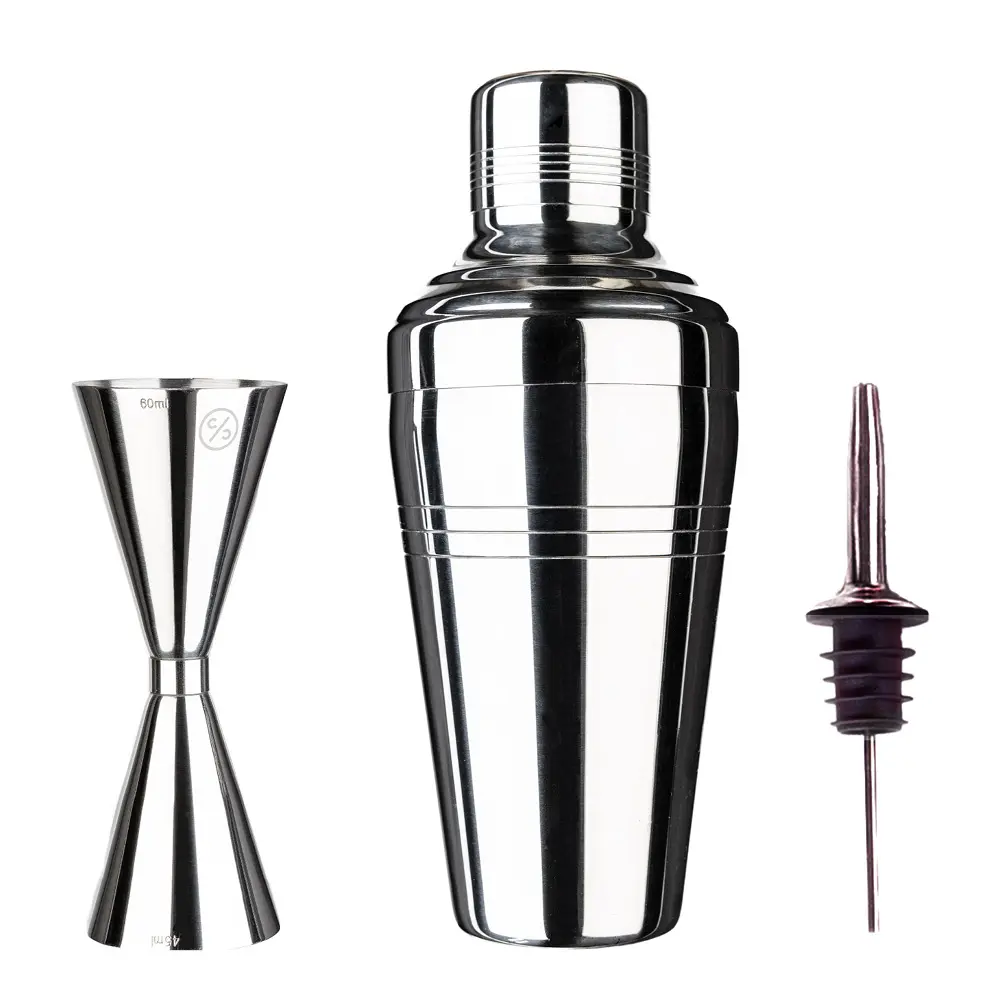 Cocktail Club Bar Kit Mini barsett 3 deler shaker/jigger/pourer stål