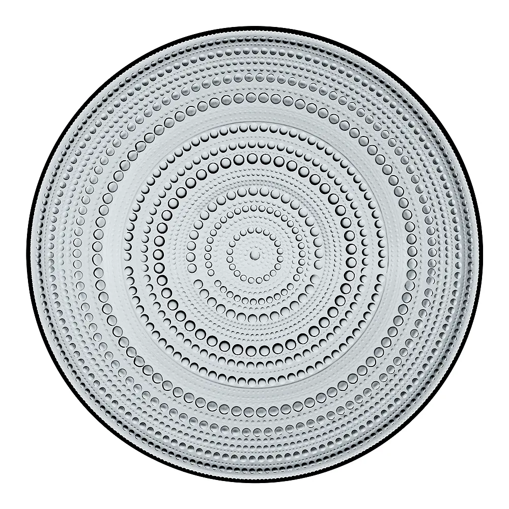 iittala Kastehelmi tallerken 31,5 cm grå
