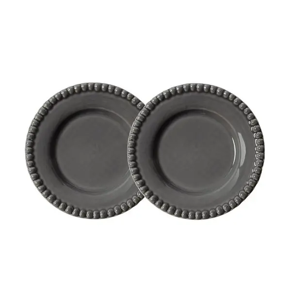 PotteryJo Daria tallerken 18 cm 2 stk clean grey