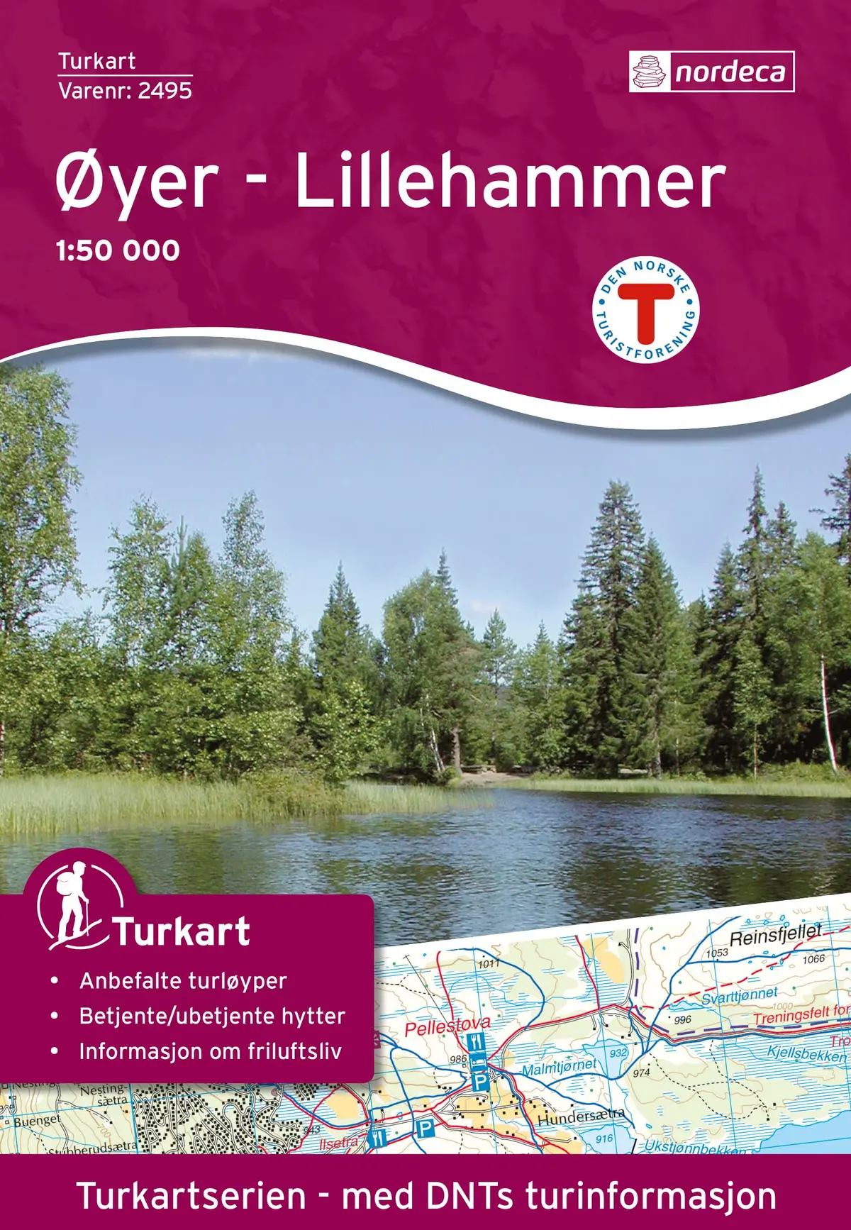 Øyer - Lillehammer 1:50 000
