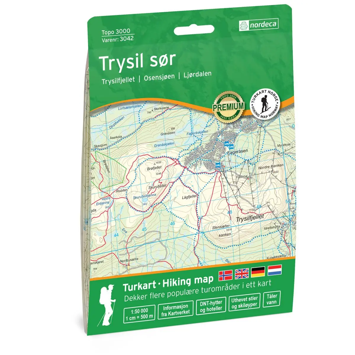 Trysil Sør Topo 3000 Turkart