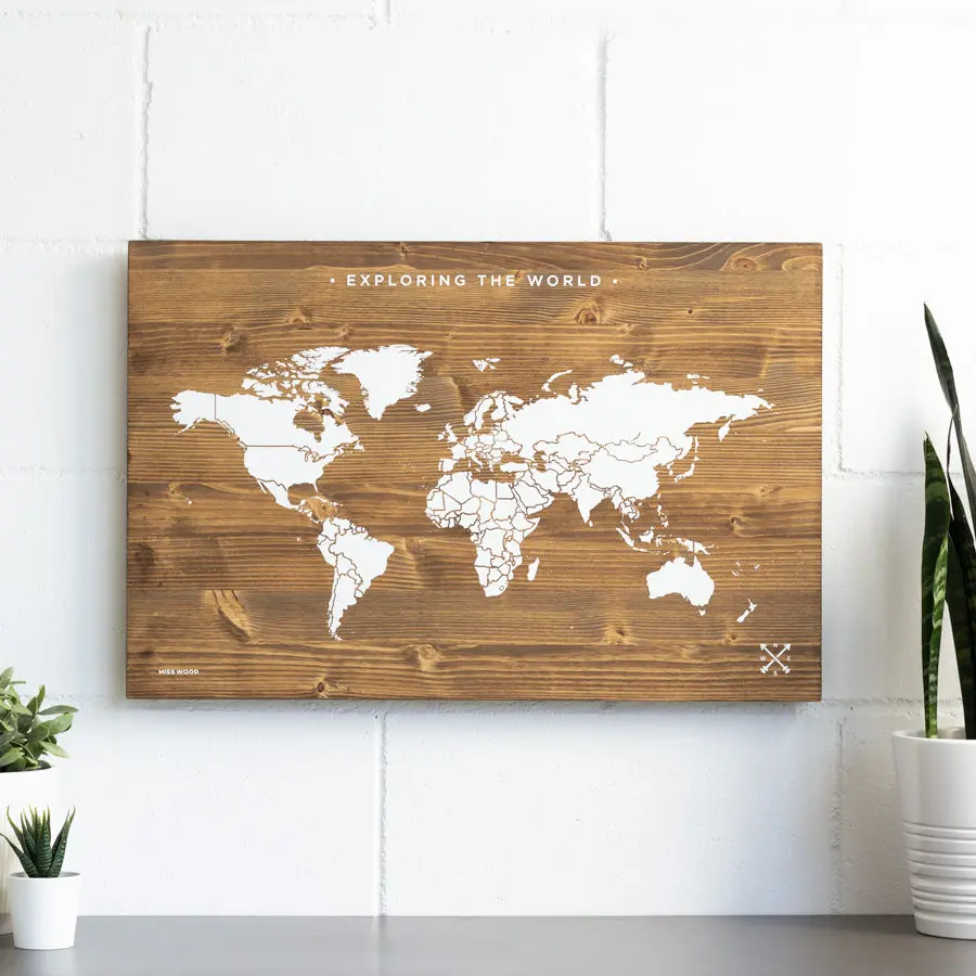 Woody Map Wooden edition (60 x 45 cm)