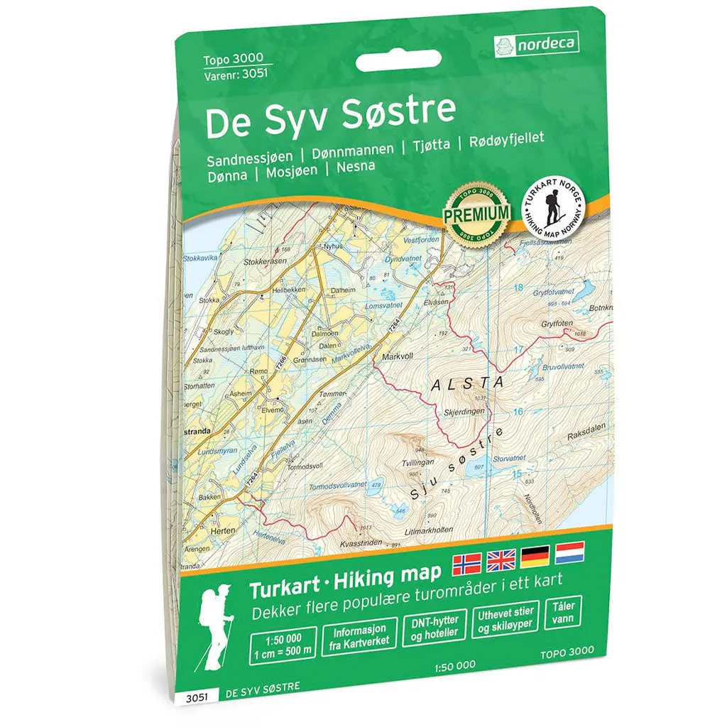De Syv Søstre Topo 3000 Turkart
