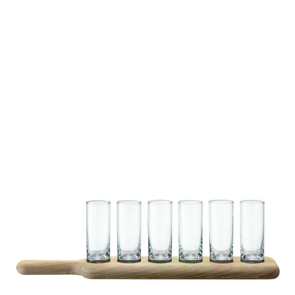 Vodka shotglass 6 stk med brett klar