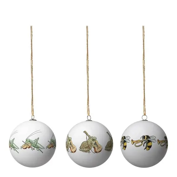 Elsa Beskow julekule 3 stk frosk/humle/sirisse
