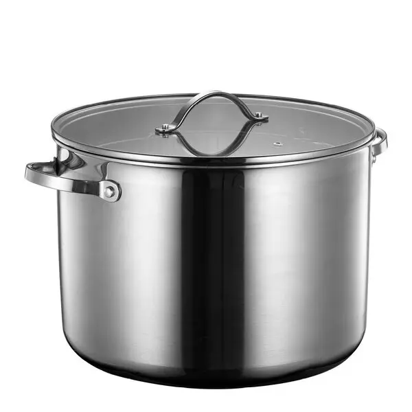Optimal gryte med dampkurv 15L rustfritt stål
