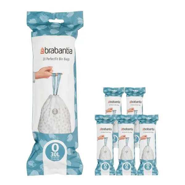 PerfectFit avfallsposer 30L 120-pack kode O hvit