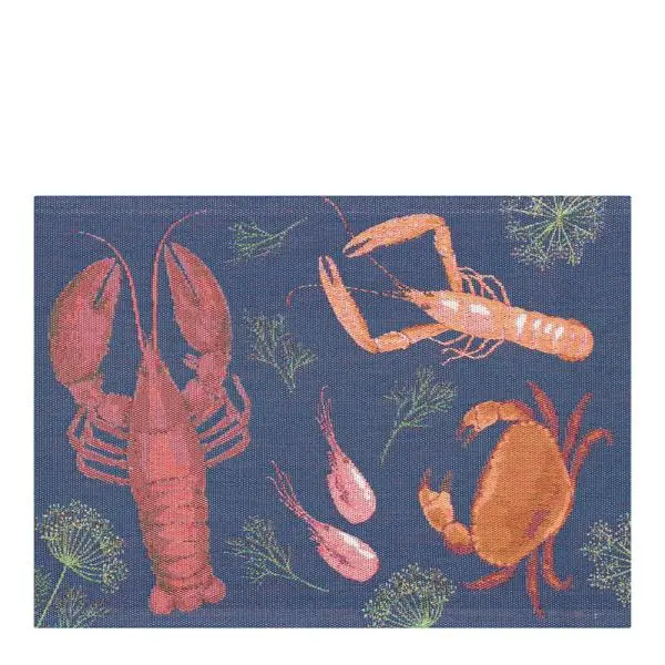 Skaldjursfest bordbrikke 35x48 cm