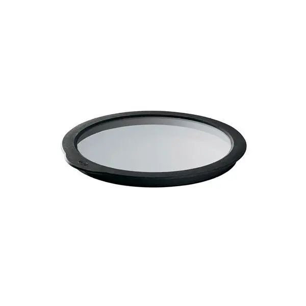 Glasslokk 12 cm klar/svart