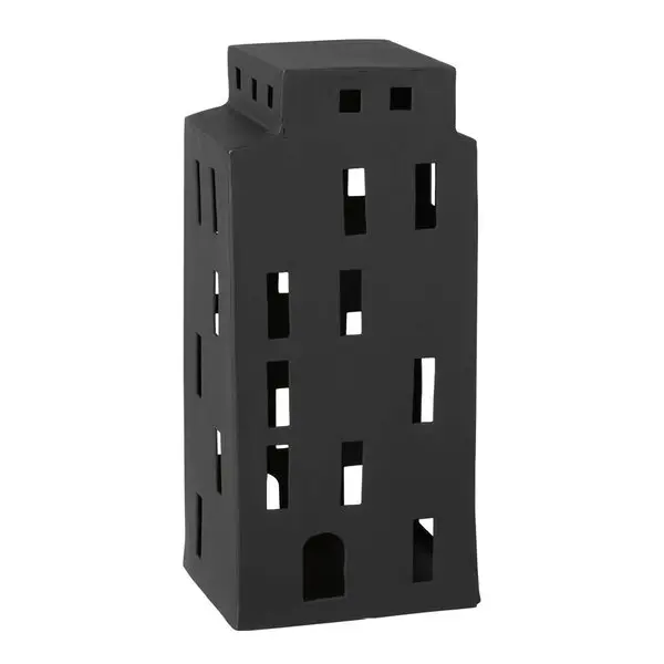 Christmas Chic lyslykt 22,5 cm svart