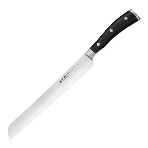 Classic Ikon brødkniv 23 cm dobbelttannet svart