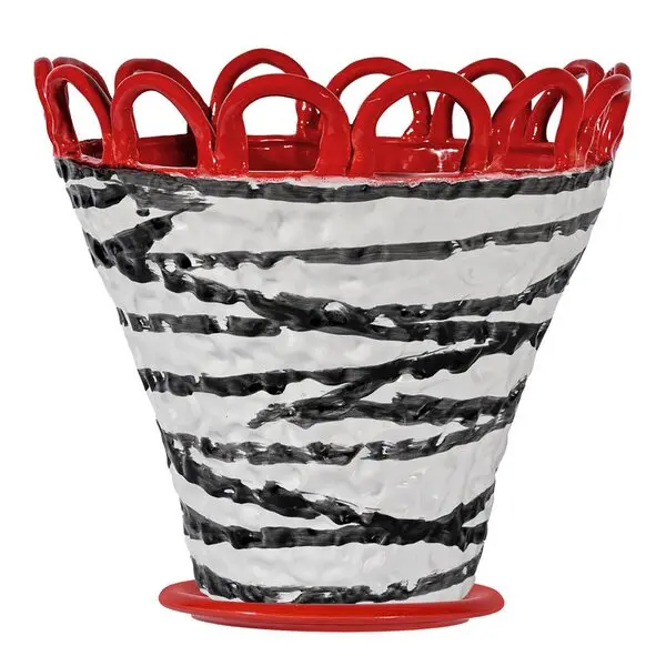 Patty krukke L 30x26,5 cm zebra/rød