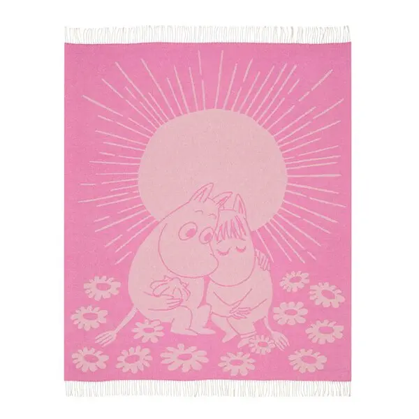 Mummi pledd 125x170 cm Kjærester rosa