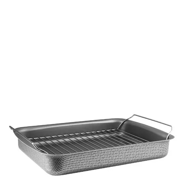 Langpanne med rist 31x23 cm grey