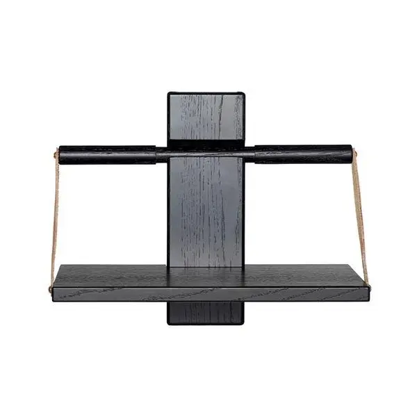 Wood wall hylle 24x18x30 cm svart