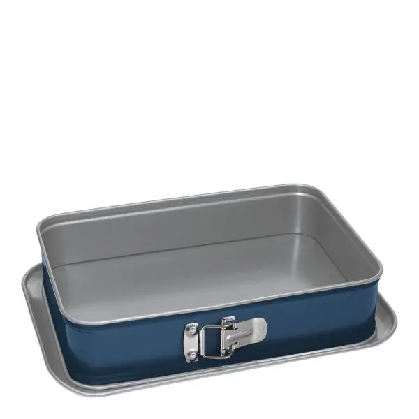 Xbake springform rektangulær 28 cm blå