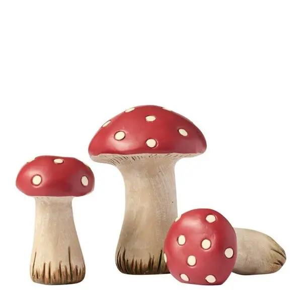 Fluesopp 5,5 cm 3 stk rød